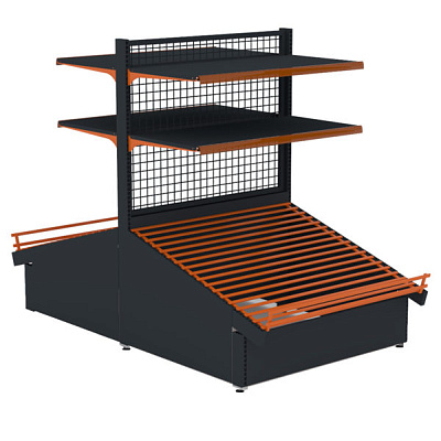 Raft Fructe si Legume cu Tejghea Insular